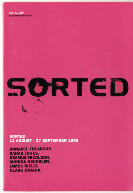 ANNABEL FREARSON, Sorted, Ikon Gallery, Birmingham, 1998